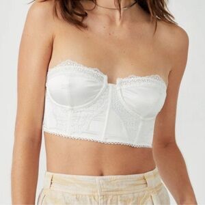 Free People Lots of Love Corset Top Ivory XL